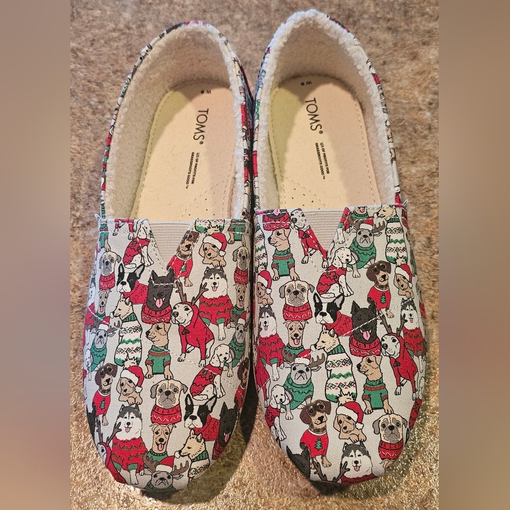Tom's Christmas Dogs shoes